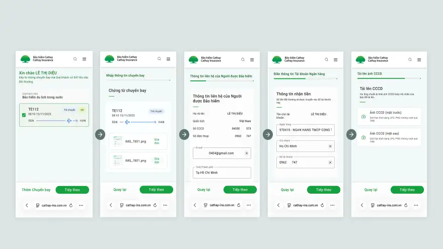 Các bước nộp form online yêu cầu bồi thường bảo hiểm trực tuyến